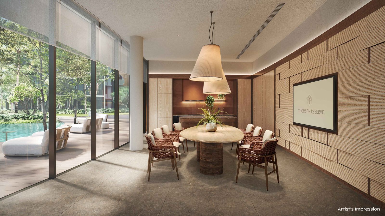 Artist's impression of the Cedar Room function room at Thomson Reserve