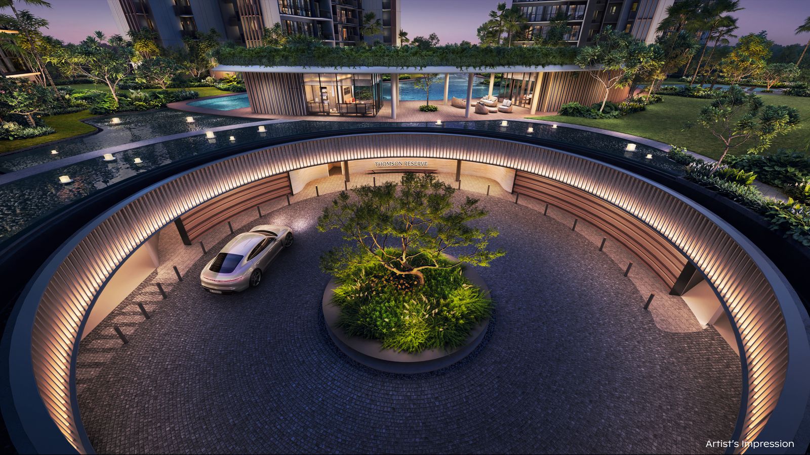 Artist's impression of the Grand Arrival at Thomson Reserve