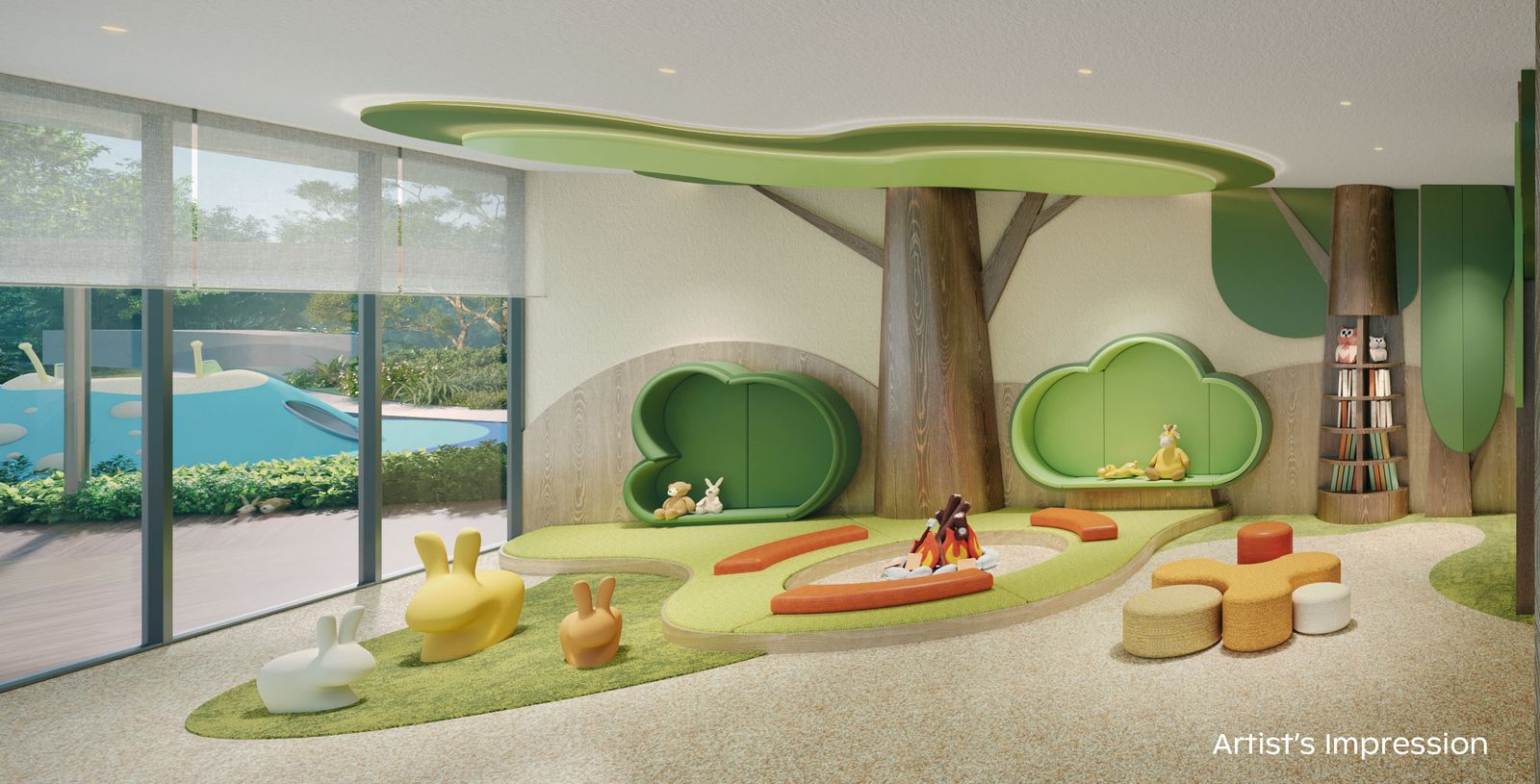Artist's impression of the Little Explorer Nook kids play room